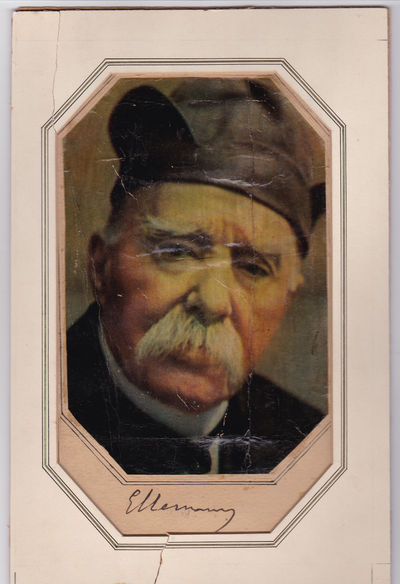 Image for A BRIGHT COLOR PORTRAIT OF THE FRENCH STATESMAN WHO LED THE NATION IN THE FIRST WORLD WAR, SIGNED BY GEORGES CLEMENCEAU.