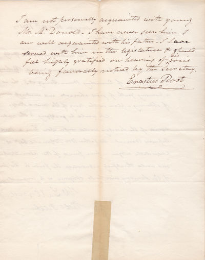autograph letter of recommendation signed by 3 jacksonians former new york governor nathaniel pitcher the senator from new york william l marcy recommendation letter from congressman