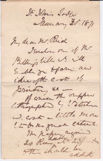 4 PAGE AUTOGRAPH LETTER SIGNED By The Popular Victorian Writer