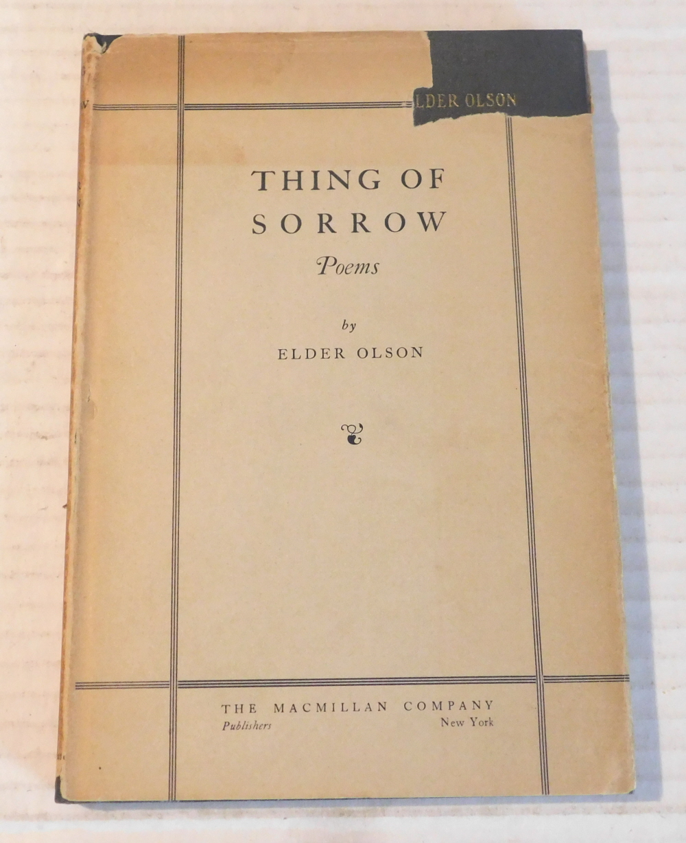Image for THING OF SORROW: POEMS. THING OF SORROW: POEMS.