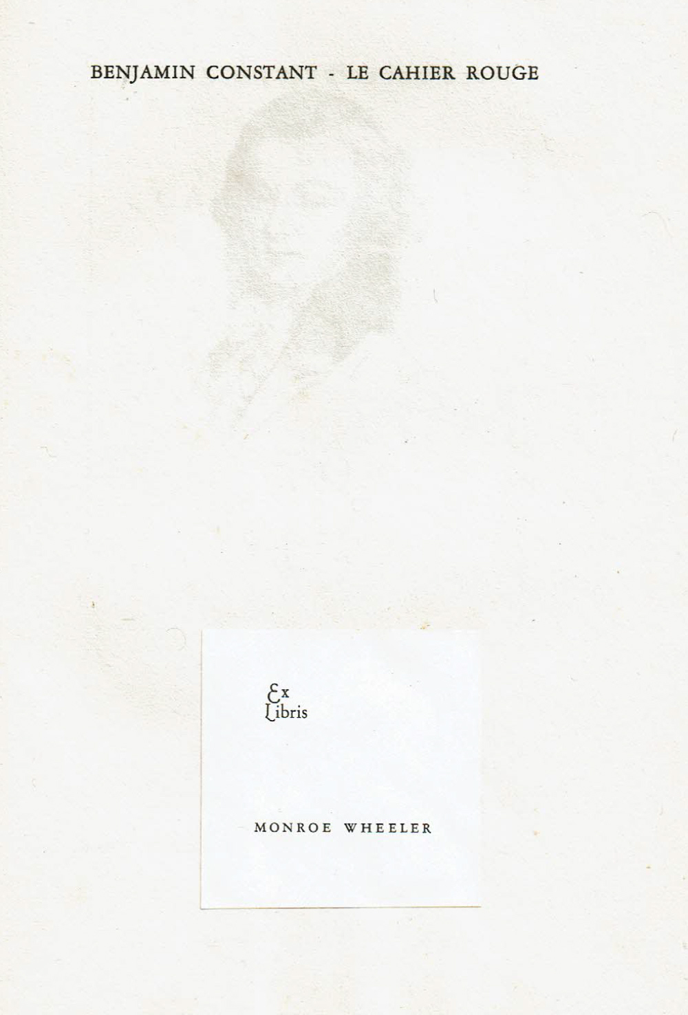 Image for LE CAHIER ROUGE / MA VIE. LE CAHIER ROUGE / MA VIE.