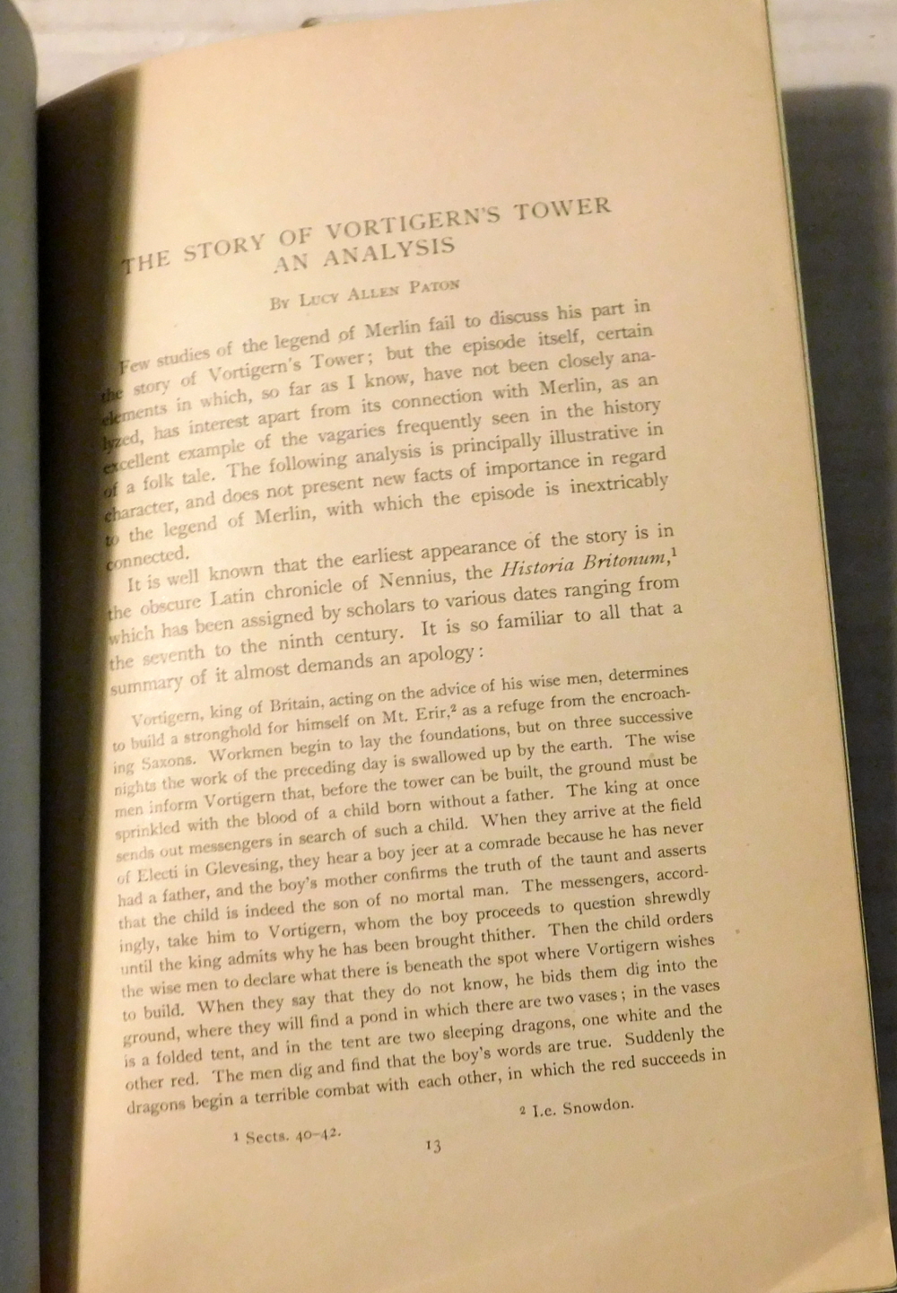 Image for THE STORY OF VORTIGERN'S TOWER: AN ANALYSIS. THE STORY OF VORTIGERN'S TOWER: AN ANALYSIS.