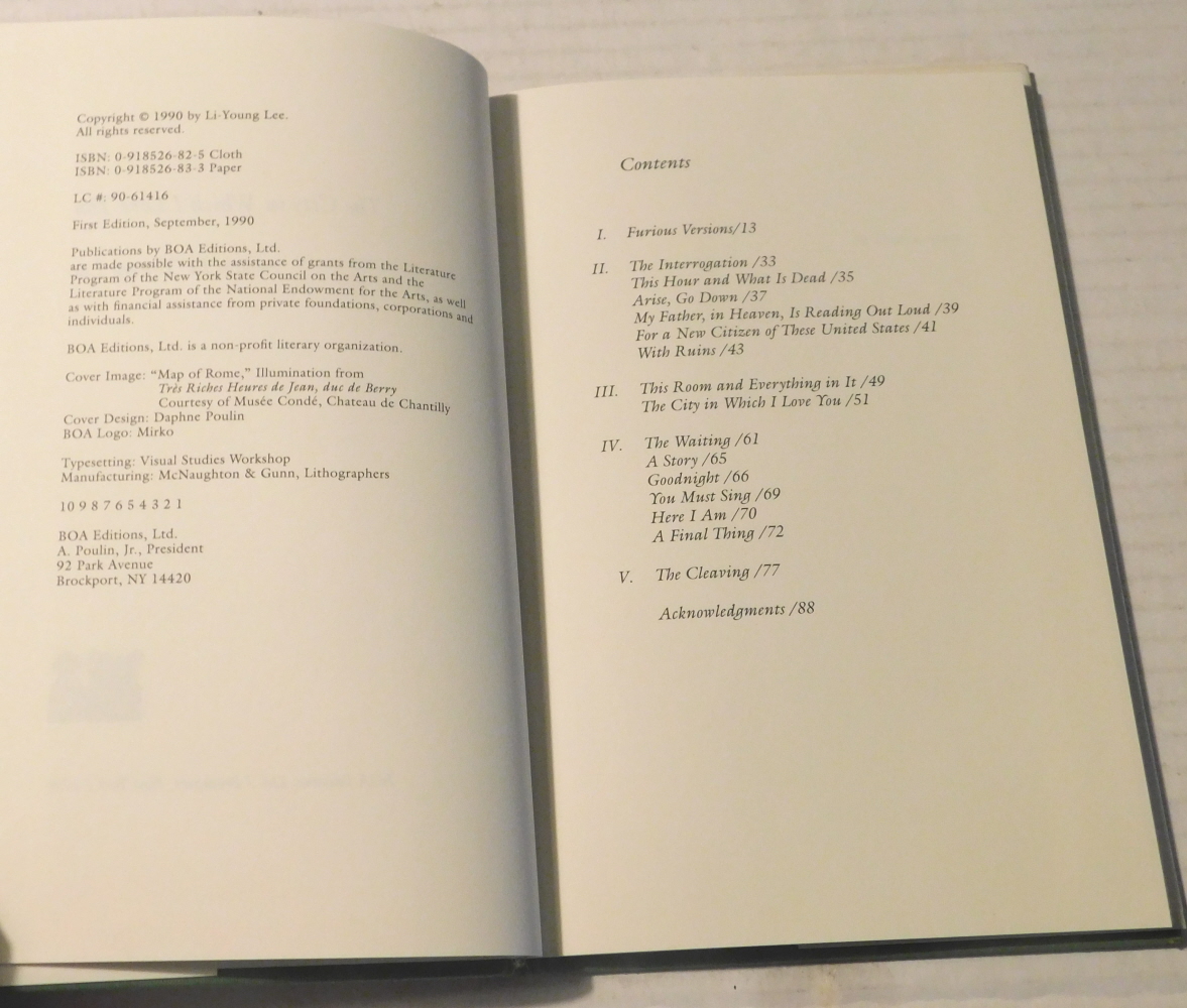 Image for THE CITY IN WHICH I LOVE YOU. Poems by Li-Young Lee. THE CITY IN WHICH I LOVE YOU. Poems by Li-Young Lee.