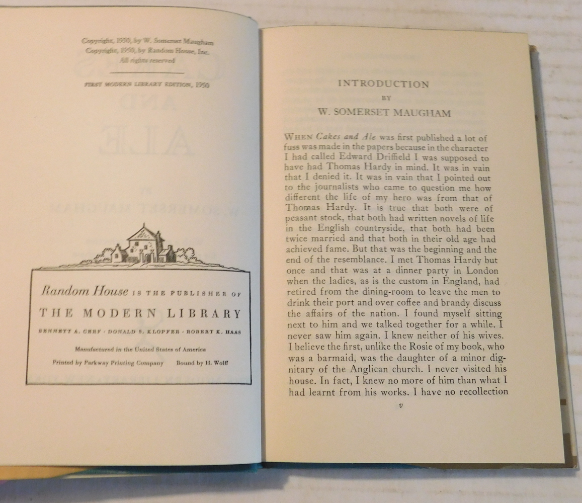 Image for CAKES AND ALE. By W. Somerset Maugham. With a special introduction for this edition by Mr. Maugham. CAKES AND ALE. By W. Somerset Maugham. With a special introduction for this edition by Mr. Maugham.