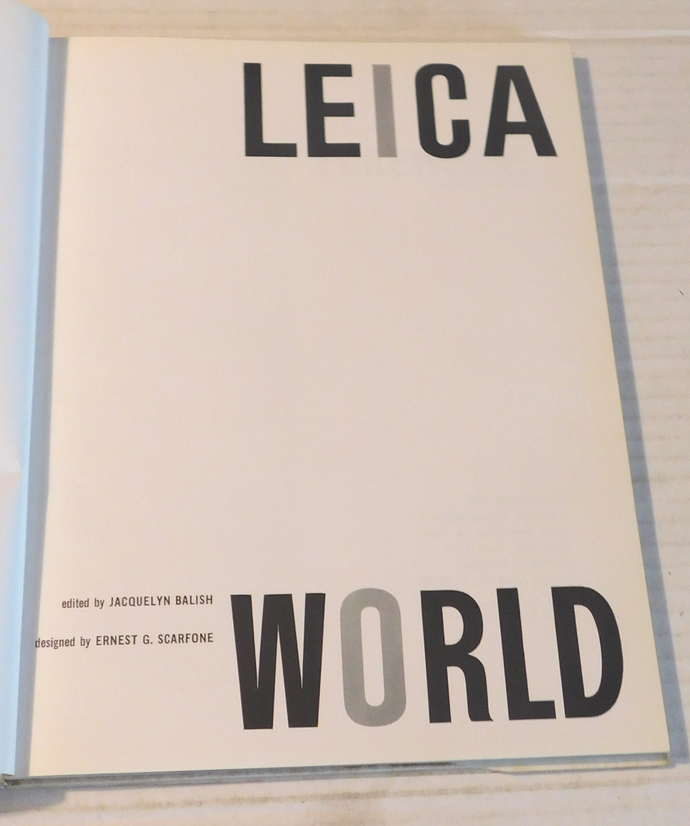 Image for LEICA WORLD. Edited by Jacquelyn Balish, designed by Ernest G. Scarfone. LEICA WORLD. Edited by Jacquelyn Balish, designed by Ernest G. Scarfone.