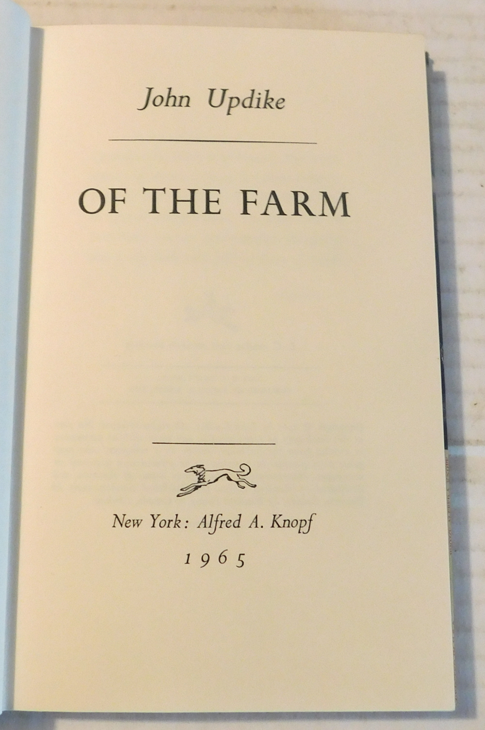 Image for OF THE FARM. OF THE FARM.