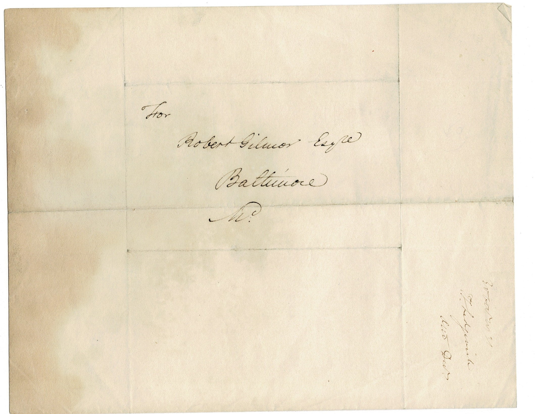 AUTOGRAPH LETTER SIGNED by the American attorney & politician THEODORE SEDGWICK, JR. to the Maryland shipowner and art collector Robert Gilmor II.