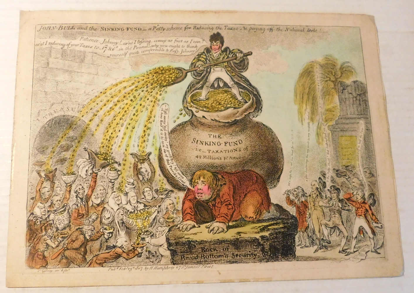 JOHN BULL AND THE SINKING-FUND - A Petty Scheme for Reducing the Taxes & Paying off the National Debt!